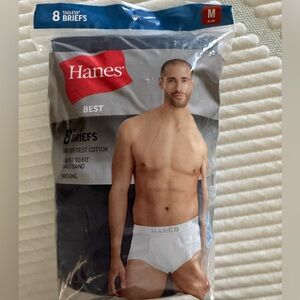 Hanes Men’s White Briefs 8-Pack - Tagless Waistband
